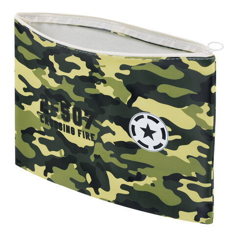 Папка для тетрадей ПИФАГОР А4, 1 отделение, ПВХ, на молнии, ассорти "Camouflage", 32x23 см, 273830