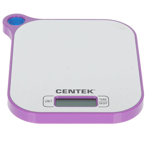 Весы кухонные CENTEK CT-2461, электронный дисплей, max вес 5 кг, тарокомпенсация, пластик/сталь
