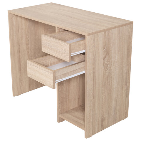 Стол письменный/компьютерный BRABIX "Scandi CD-017", 900х450х750 мм, 2 ящика, дуб сонома, 641895, ЦБ013706-2
