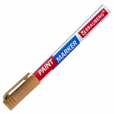 Маркер-краска лаковый EXTRA (paint marker) 1 мм, ЗОЛОТОЙ, УСИЛЕННАЯ НИТРО-ОСНОВА, BRAUBERG, 151963