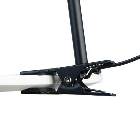 Настольная лампа светильник "Лира" на прищепке, цоколь E27, 40 Вт, черный матовый