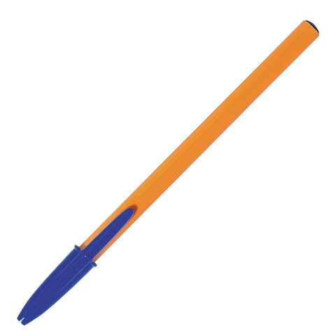 Ручки шариковые BIC "Orange Fine", НАБОР 8 шт., СИНИЕ, линия письма 0,32 мм, пакет, 919228/516351