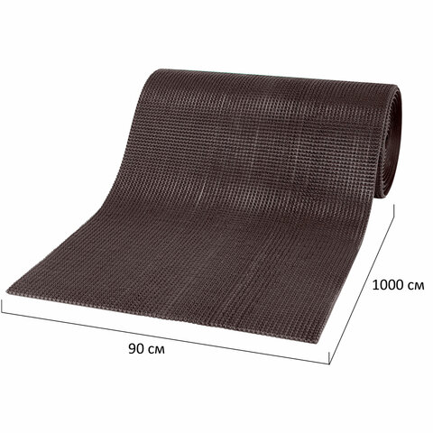 Коврик ДОРОЖКА 0,9х10 м, "ТРАВКА" ВЕНГЕ пластиковый грязезащитный, щетина 10 мм, LAIMA EXPERT, 701072