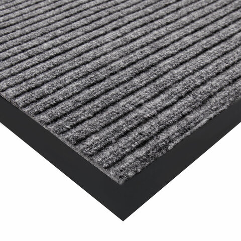 Коврик придверный 90х150 см, СЕРЫЙ, влаго-грязезащитный, 450 г/м2, ребристый, PRIMILA (ПРИМИЛА) EXTRA, 701026