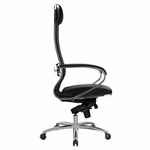 Кресло офисное МЕТТА "SAMURAI" KL-1, экокожа, черное