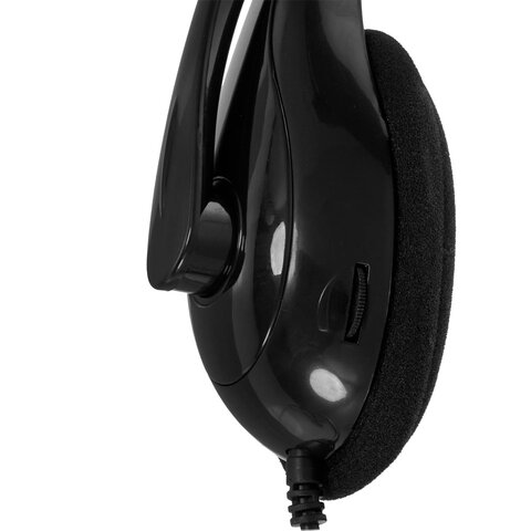Наушники с микрофоном (гарнитура) A4TECH HU-9, проводные, 1.8 м, USB, черные, 1530266