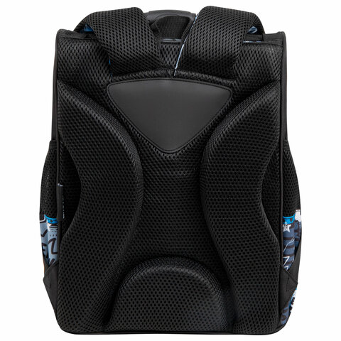 Ранец ПИФАГОР BASIC, 1 отделение, 3 кармана, эргономичная спинка, "Press play", 35х28х18 см, 272043