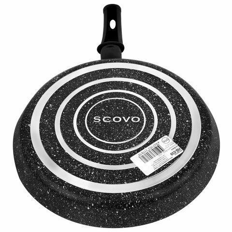 Сковорода блинная 22 см антипригарное покрытие, soft-touch ручка, SCOVO "Hi-Black", HB-039