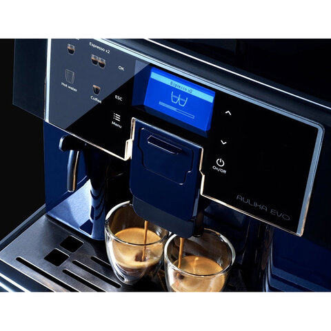 Кофемашина SAECO AULIKA EVO OFFICE, 1400 Вт, объем 4 л, для зерен 1000 г, без капучинатора, черная, 10000044