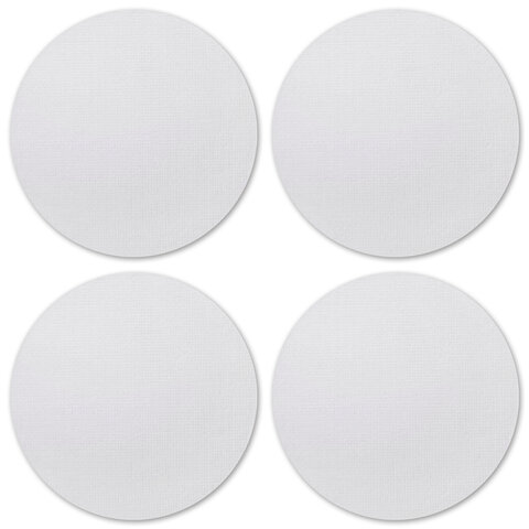 Холсты на магните круглые НАБОР 4 шт., 7,5 см, 280 г/м2, 100% хлопок, BRAUBERG ART CLASSIC, 192332