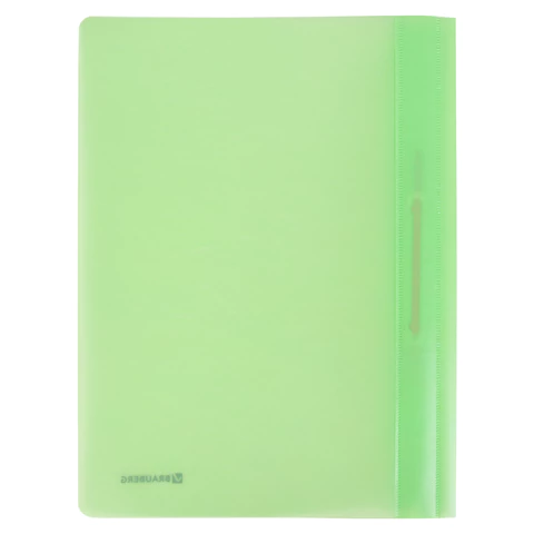Скоросшиватель пластиковый BRAUBERG "Pastel" А4, 130/180 мкм, мятный, 270458