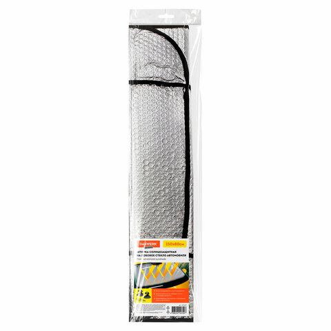 Шторка солнцезащитная 150х80 см для лобового стекла автомобиля, на присосках, DASWERK (ДАСВЕРК), 671253