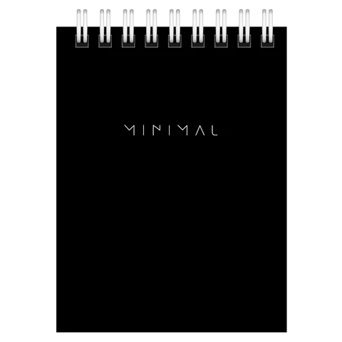 Блокнот МАЛЫЙ ФОРМАТ А7, 75х105 мм, 40 л., гребень, картон, клетка, BRAUBERG "Minimal Classic", 116430