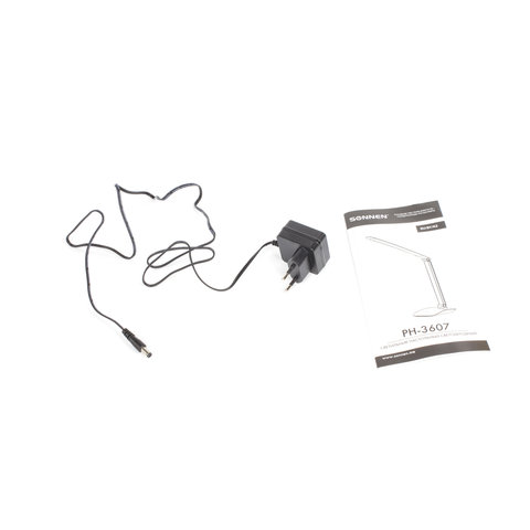 Настольная лампа / светильник SONNEN PH-3607, на подставке, LED, 9 Вт, металлический корпус, серый, 236686