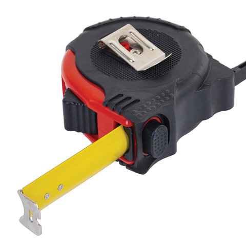 Рулетка измерительная 5 м х 19 мм, обрезиненный корпус, 3 фиксатора, RABBITEX (РАББИТЕКС) Professional, 671357