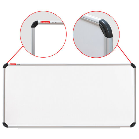 Доска магнитно-маркерная 120х240 см, улучшенная алюминиевая рамка, ГАРАНТИЯ 10 ЛЕТ, BRAUBERG Premium, 231702