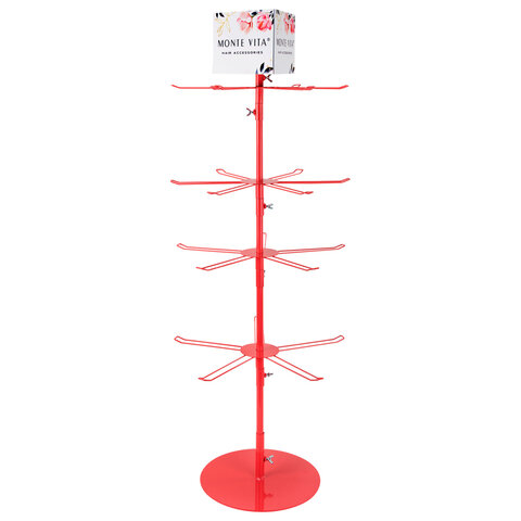Стойка-вертушка настольная MONTE VITA (МОНТЕ ВИТА), 108х44см, 4 ряда, 22 крючка, 507506