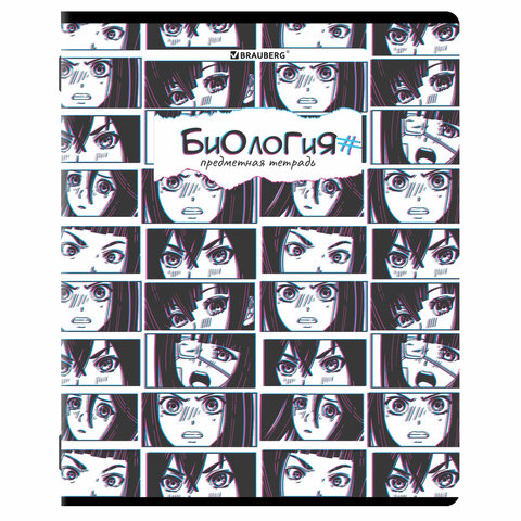 Тетради предметные, КОМПЛЕКТ 12 ПРЕДМЕТОВ, 48 л., глянцевый УФ-лак, BRAUBERG, "ANIME", 404608