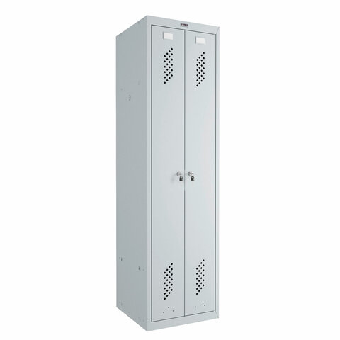 Шкаф металлический для одежды BRABIX "LK 21-50", 2 секции, 1830х500х500 мм, 29 кг, 291379