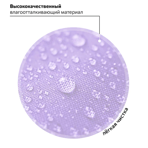 Рюкзак BRAUBERG PASTEL с термонашивками в комплекте, "Lazy cat", сиреневый, 40х29х14 см, 271422