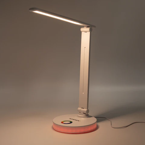 Настольная лампа-светильник, ночник SONNEN RG-001, 30 LED, 6 Вт, 3 режима, RGB-подсветка, белый, 238774
