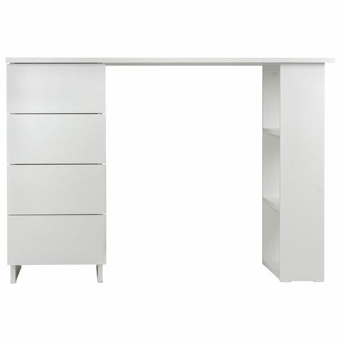 Стол письменный/компьютерный BRABIX "Scandi CD-016", 1100х500х750 мм, 4 ящика, белый, 641891, ЦБ013707-1