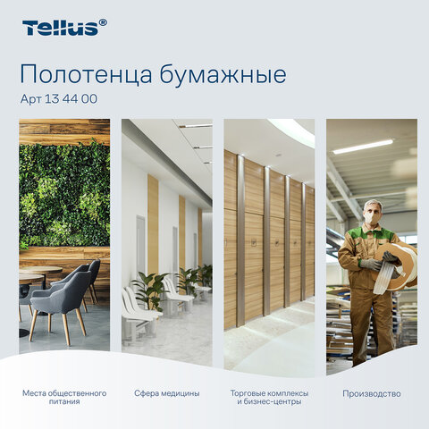 Полотенца бумажные 250 шт., Tellus/TORK (H3) Баланс, КОМПЛЕКТ 20 пачек, 23х20,6 см, V-сложение, 134400