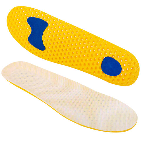 Стельки для обуви АНАТОМИЧЕСКИЕ СУПЕРДЫШАЩИЕ, материал EVA, размер RU 39-45 / EU 40-46, с линиями выреза, SHEGRA (ШЕГРА), 700749