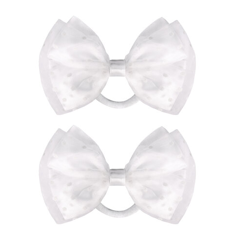 Банты для волос НАБОР 2 шт., 7х11 см, 6,5х10 см, 7х9 см, белый, АССОРТИ, MONTE VITA (МОНТЕ ВИТА), 457118