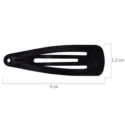 Заколки для волос НАБОР 10 шт., 4 см, клик-клак, глянцевый черный, перламутровый белый, MONTE VITA (МОНТЕ ВИТА), 457085