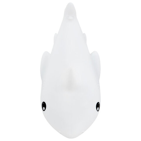 Ночник силиконовый LED "Акула" 190x91x103 мм, белый свет/RGB, таймер, USB, аккумулятор 1200 мАч, DASWERK (ДАСВЕРК), 238940