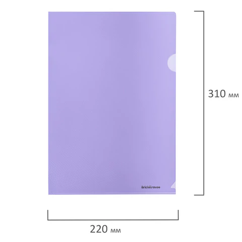 Папка-уголок ERICH KRAUSE "Diagonal Pastel", ассорти, 0,18 мм, 50170