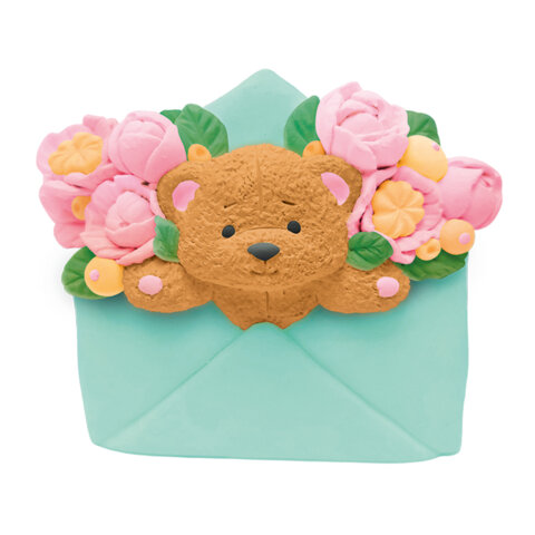 Фигурка-раскраска из гипса "С открыткой", с красками и кистью, ассорти, BRAUBERG KIDS, 666011