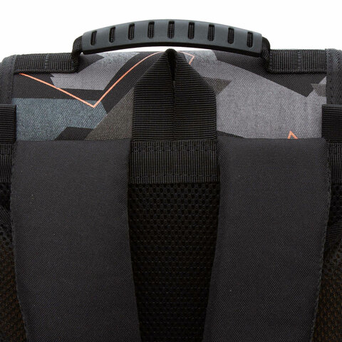 Ранец GRIZZLY анатомическая спинка, с мешком для обуви, для мальчиков, SERIOUS, 33х25х13 см, RAm-485-6/1