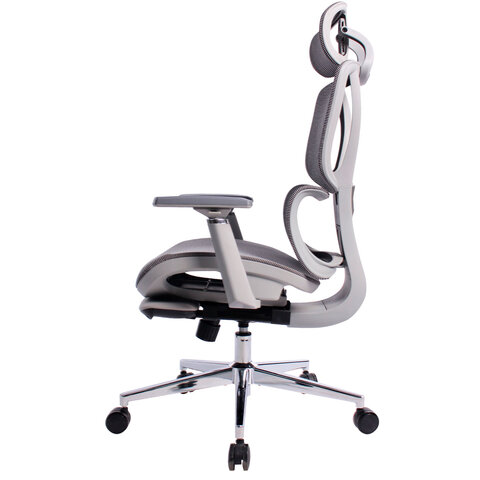 Кресло BRABIX PREMIUM "Evolution ER-700", подножка, слайдер, синхромеханизм, сетка, серое, 532948