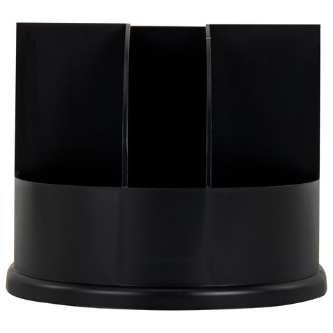 Подставка-органайзер BRAUBERG "ULTRA", 132х122х108 мм, 5 отделений, черная, 238256