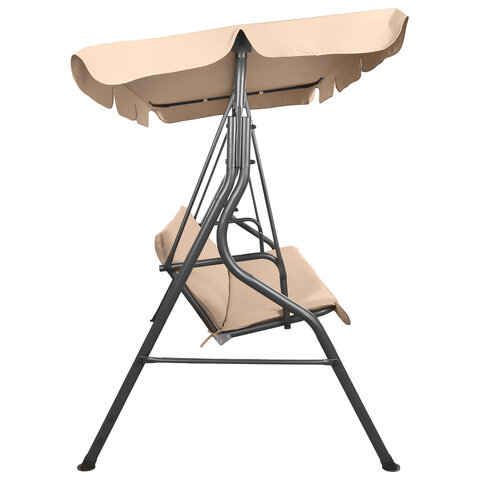 Качели садовые DASWERK (ДАСВЕРК) "COMFORT SC-003", 3 места, Ш170хГ110хВ153 см, мягкое сиденье, кофейный, 680052