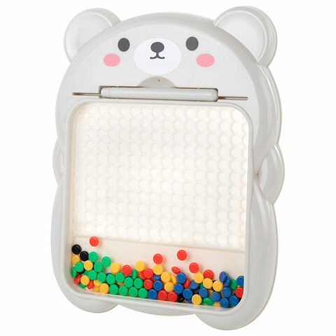 Мозаика магнитная развивающая для детей "Медвежонок", стилус, 101 магнит, 10 карточек, BAMBOX (БАМБОКС), 665891