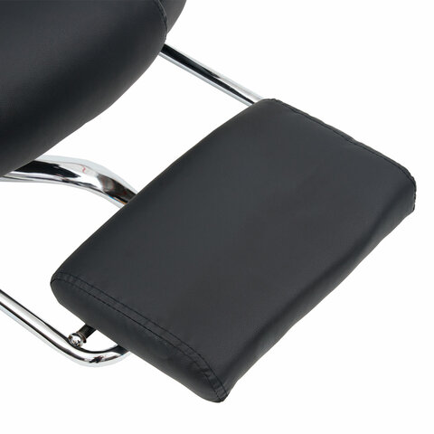 Кресло офисное CROMEX (КРОМЕКС) "Lounge MS-007", подножка, 6 массажных модулей, экокожа, черное, 532960