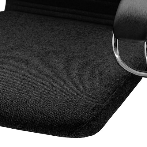 Кресло офисное МЕТТА "К-27" хром, ткань, сиденье и спинка мягкие, черное