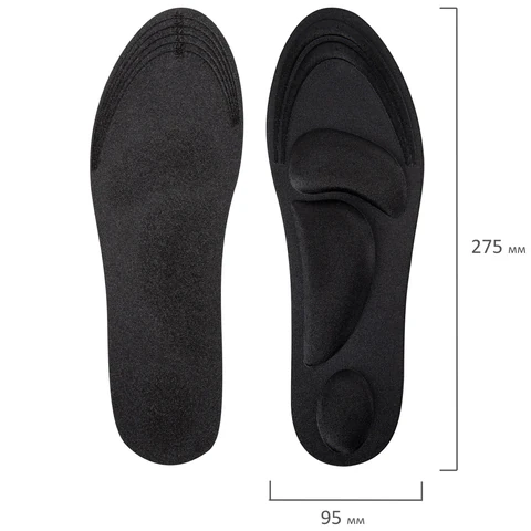 Стельки для обуви с супинатором 4D COMFORT PLUS, материал FOAM, размер RU 38-43 / EU 39-44, с линиями выреза, SHEGRA (ШЕГРА), 700743