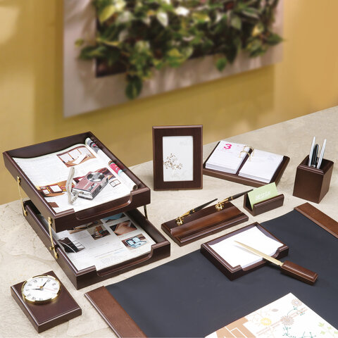 Набор подарочный настольный BESTAR "Artemis" из дерева, 10 предметов, цвет "орех", 236357