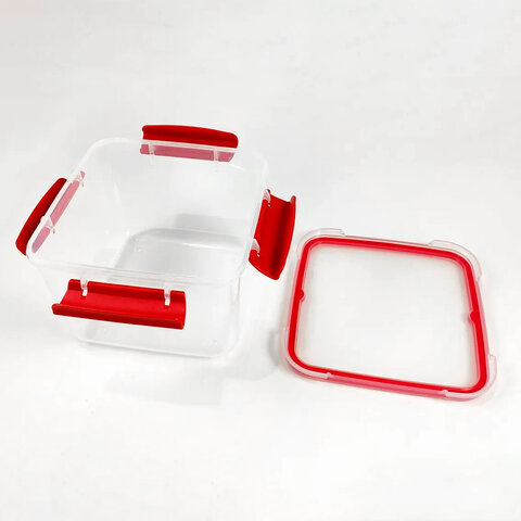 Контейнер с крышкой пищевой 1,2 л герметичный, BUTTERFLY, ланч бокс, 8,5х15,6х15,6 см, прозрачный, 4378459, 437845900