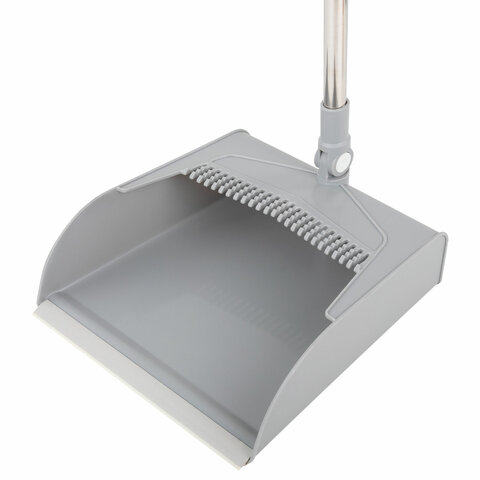 Совок для мусора + щётка на телескопических рукоятках 59-93 см, бело-серый, LAIMA, 608952