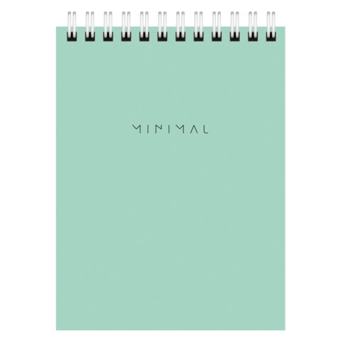 Блокнот МАЛЫЙ ФОРМАТ А6 108х145 мм, 40 л., гребень, картон, клетка, BRAUBERG "Minimal Pastel", 116429