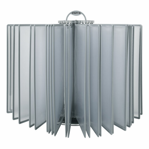 Демосистема настольная на 30 панелей, с 30 серыми панелями А4, вращающаяся, STAFF, 238332