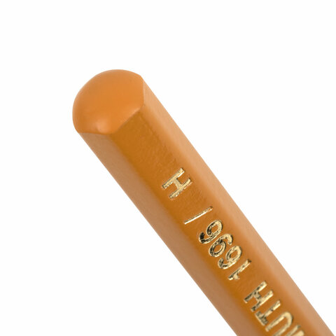 Карандаши чернографитные KOH-I-NOOR, НАБОР 6 шт., 2Н-2В, без резинки, заточенные, 1696/6, 1696006041TE