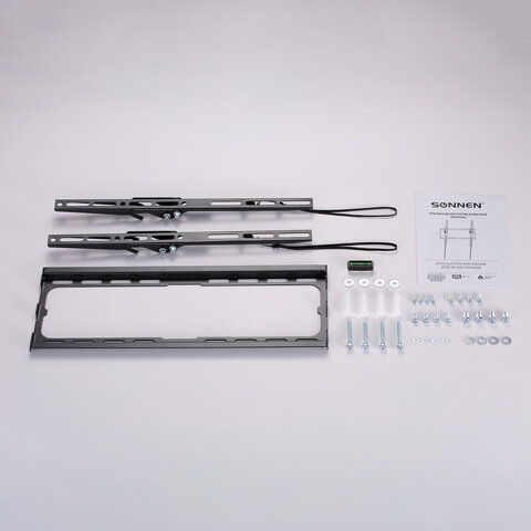 Кронштейн-крепление для ТВ настенный, до 45 кг, VESA 50х50-400х400, 32"-70", черный, SONNEN, 455949