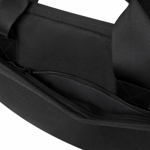 Сумка портфель HEIKKI PROFITABLE (ХЕЙКИ) с отделением для ноутбука 14", 2 кармана, черная, 26х36х3 см, 272598