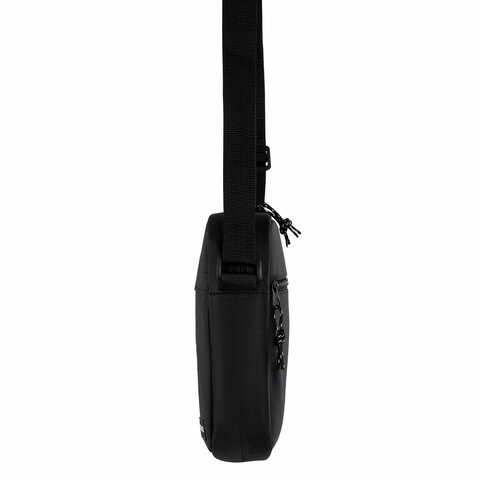 Сумка на плечо HEIKKI COMPACT (ХЕЙКИ), два кармана, черная, 22х17х6 см, 272630